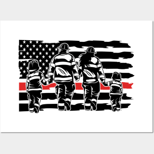 US firefighter family! Posters and Art